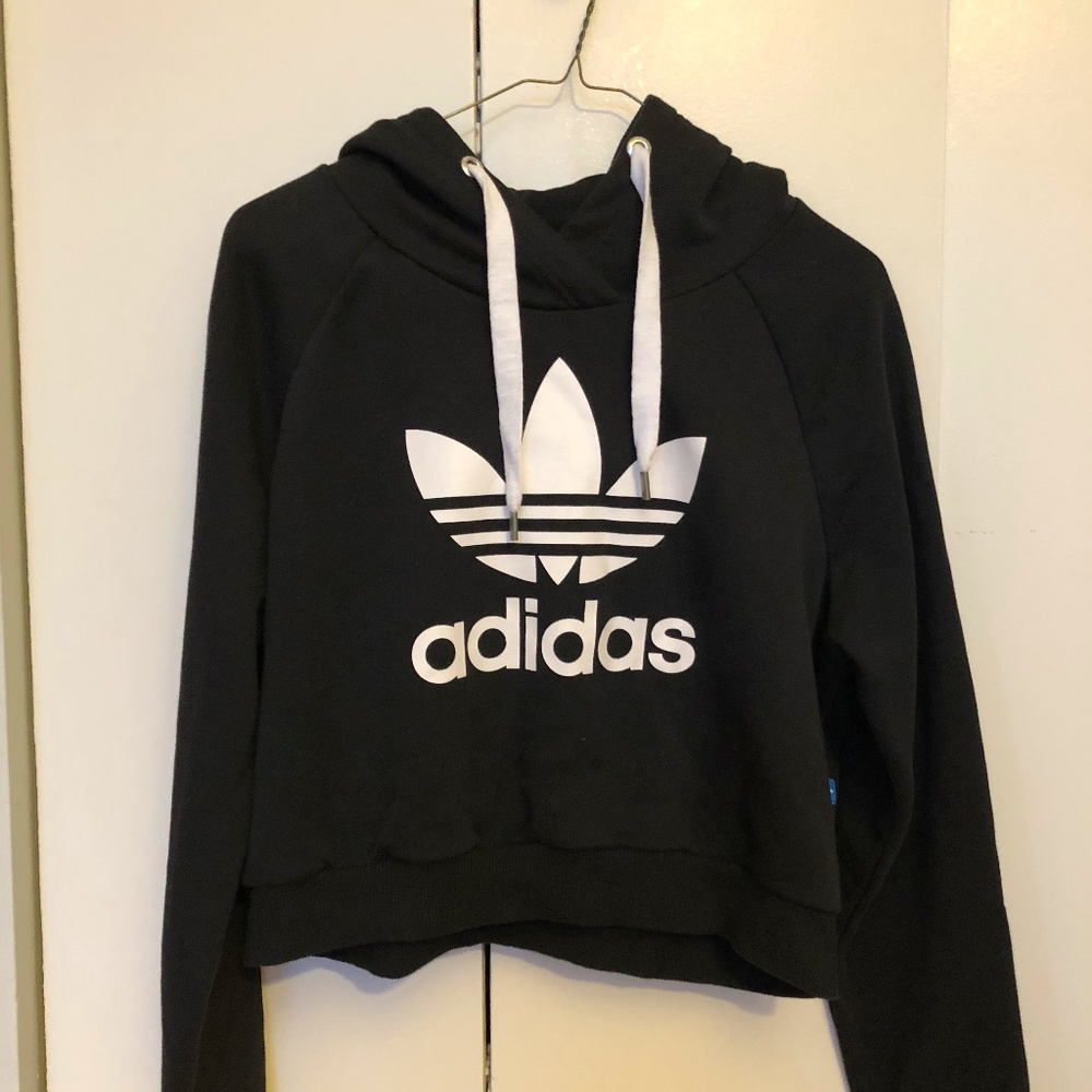 Adidas Black and White Hoodie